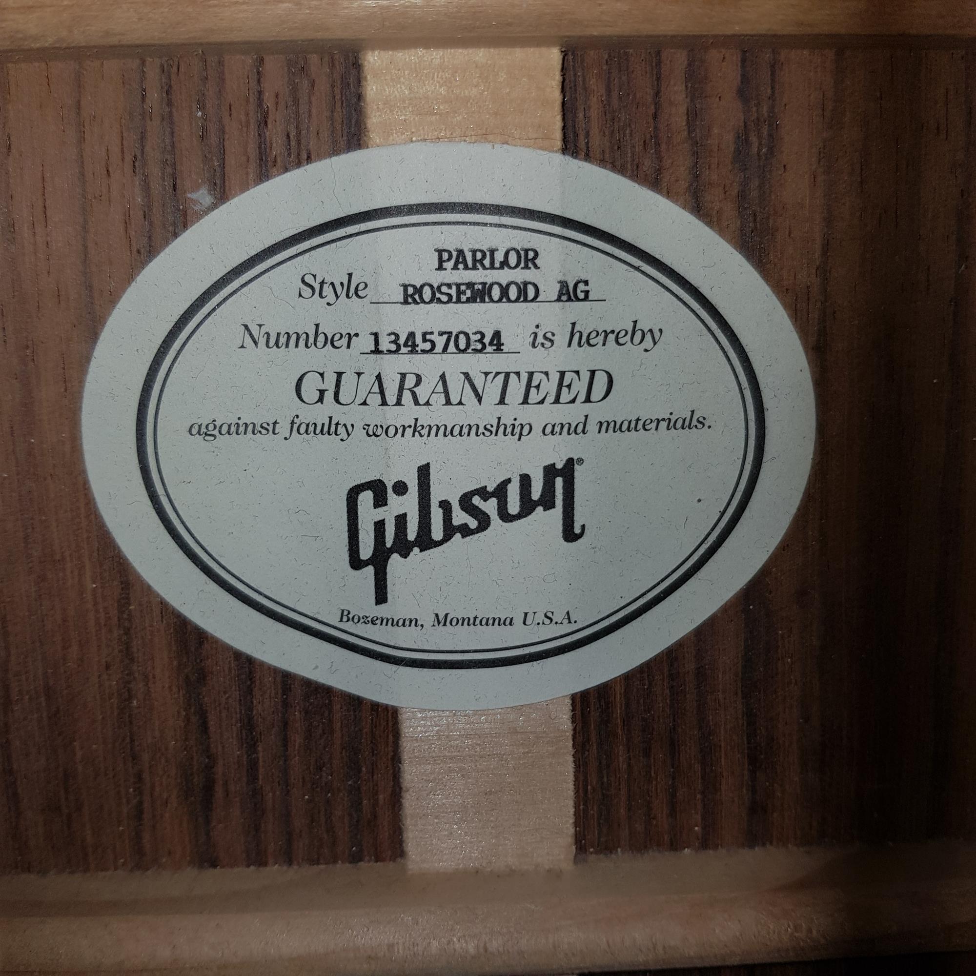 GIBSON PARLOR ROSEWOOD AG