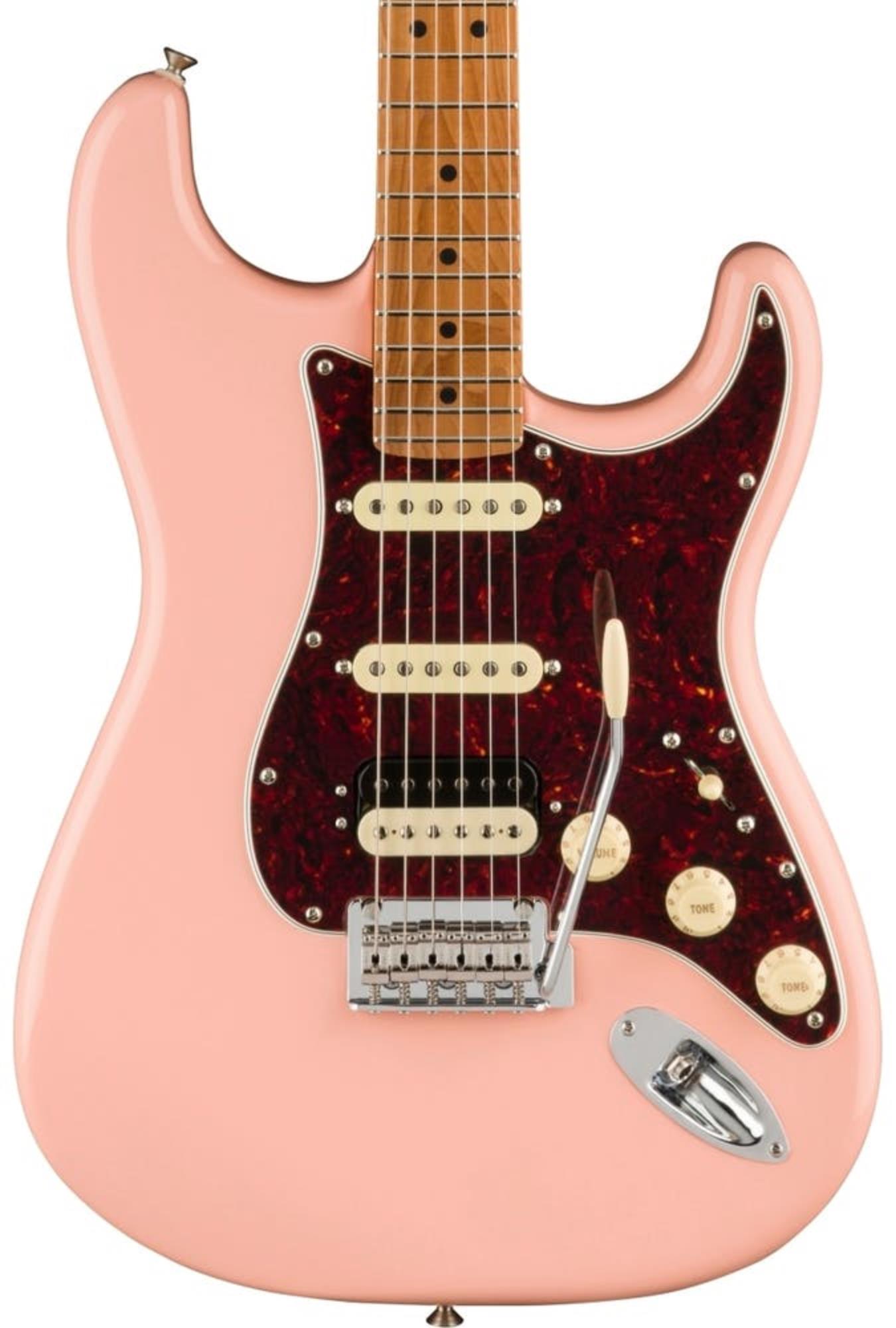 FENDER DELUXE PLAYER STRATOCASTER HSS ROASTED MN SHELL PINK 0144522556