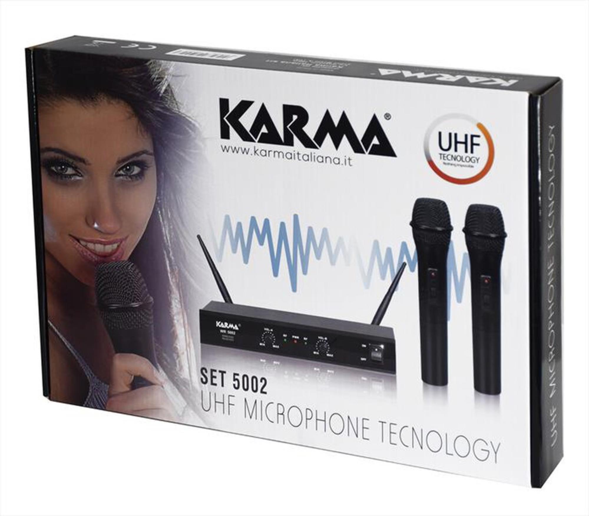 KARMA SET 5002 - DOPPIO RADIOMICROFONO PALMARE UHF - Voce - Audio Microfoni - Wireless Voce