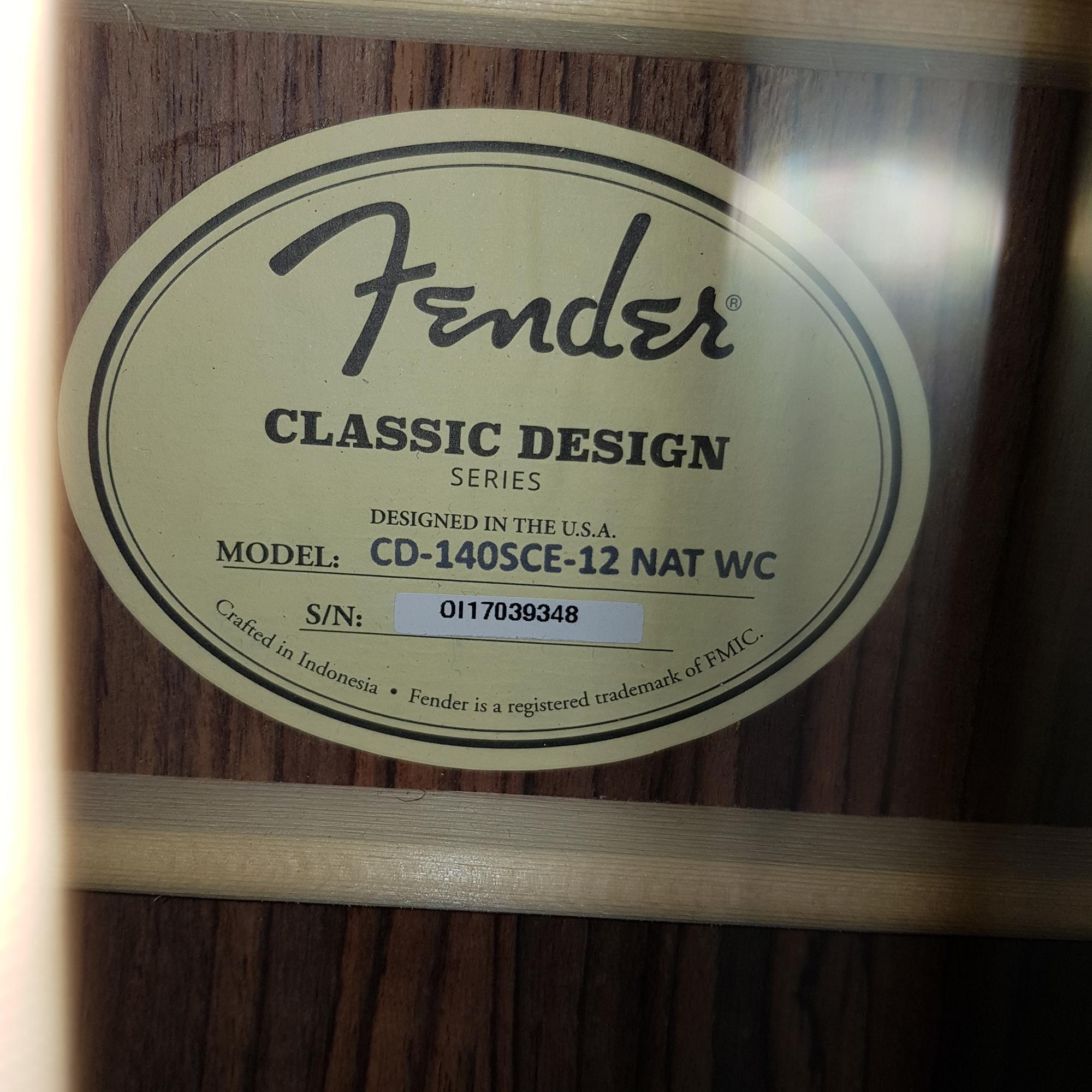 FENDER CD 140 SCE 12 CORDE NAT