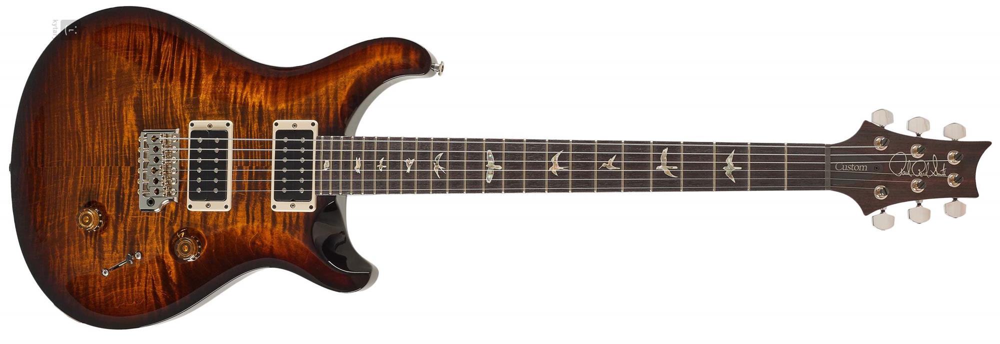 Prs - Paul Reed Smith Custom 24 Pattern Thin Black Gold Burs - Guitars ...